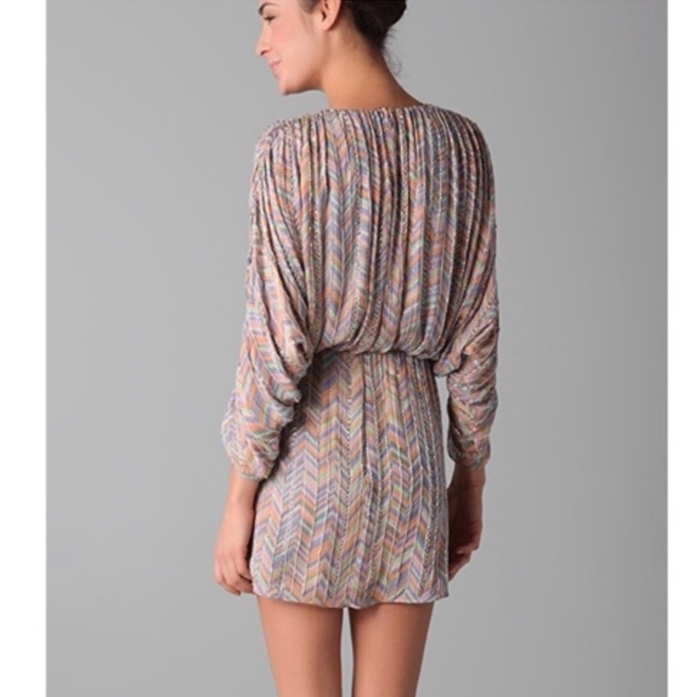 Parker Batwing zigzag Beaded Dress size M - Picture 4 of 6